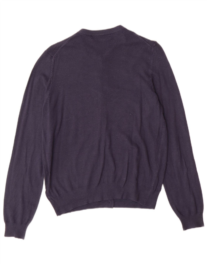 Marks & Spencer Womens Cardigan Sweater UK 14 Medium Navy Blue Classic