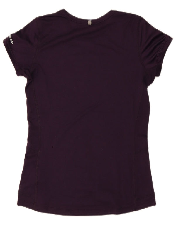 Nike Womens Dri Fit T-Shirt Top UK 8 Small Purple Polyester
