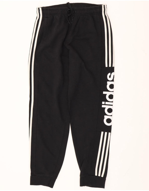 ADIDAS Mens Graphic Tracksuit Trousers Joggers Medium  Black Cotton