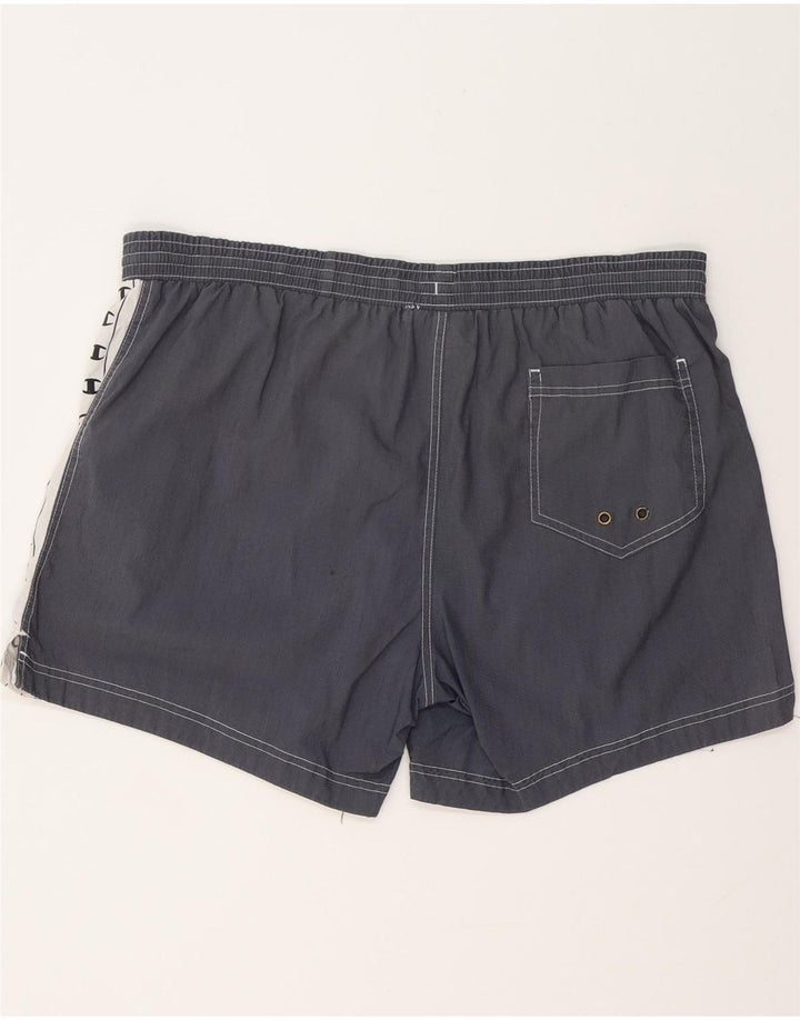 Champion Mens Graphic Swimming Shorts XL Navy Blue Colourblock Cotton