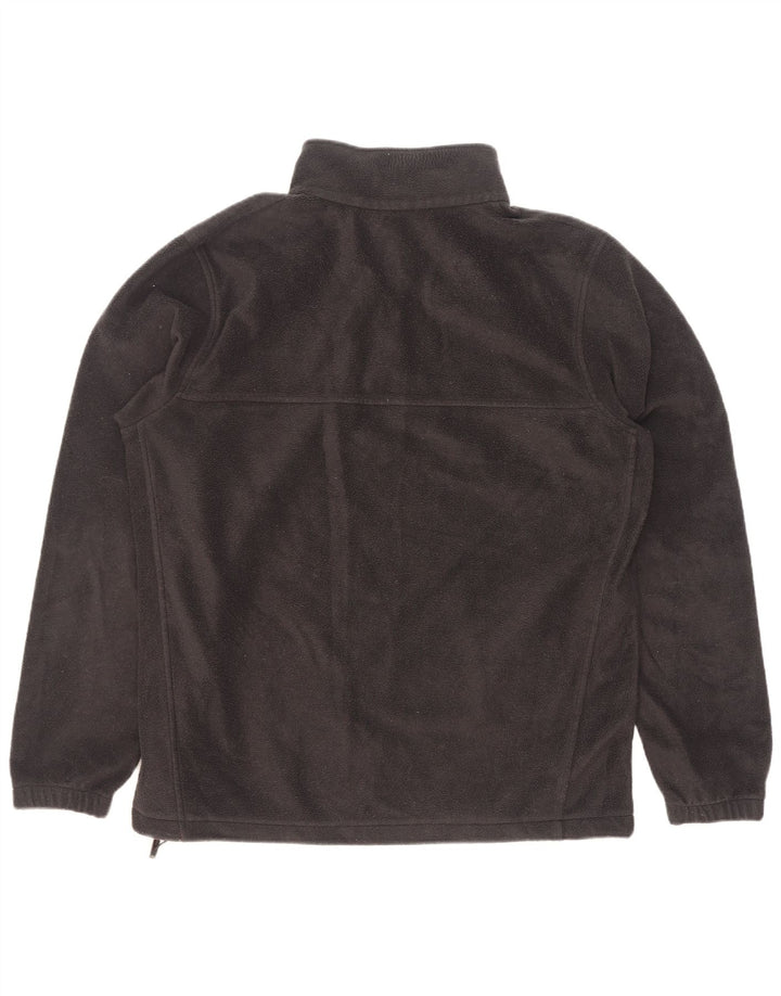 Columbia Mens Zip Neck Fleece Jumper Large Black Polyester