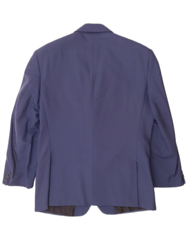 Biagiotti Mens 2 Button Blazer Jacket UK 38 Medium Blue New Wool