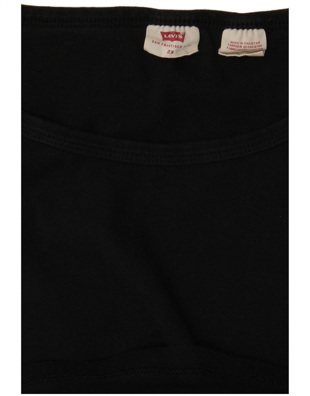 LEVI'S Womens T-Shirt Top UK 20 2XL Black