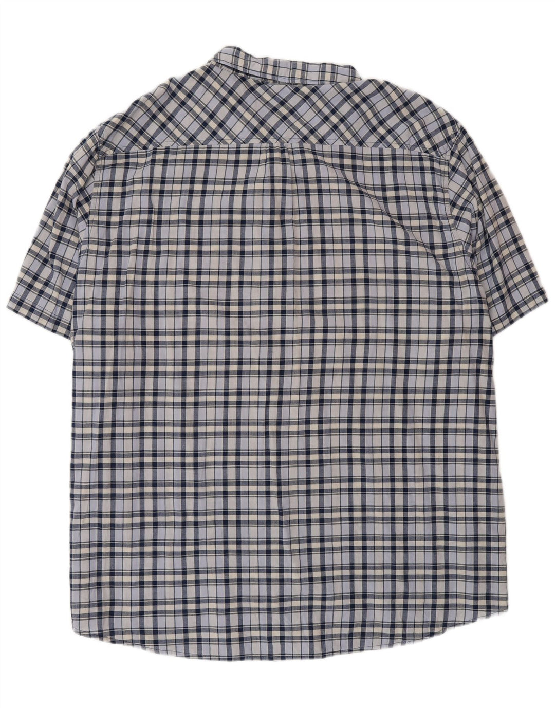 Lee Mens Regular Fit Short Sleeve Shirt 5XL Blue Check Cotton