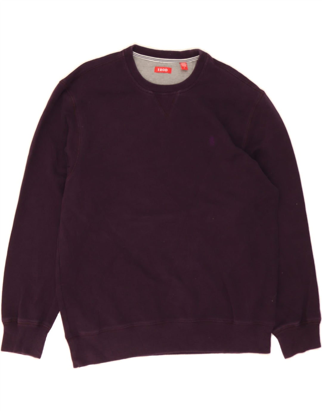 IZOD Mens Sweatshirt Jumper Medium Purple Cotton Vintage Izod and Second-Hand Izod from Messina Hembry 