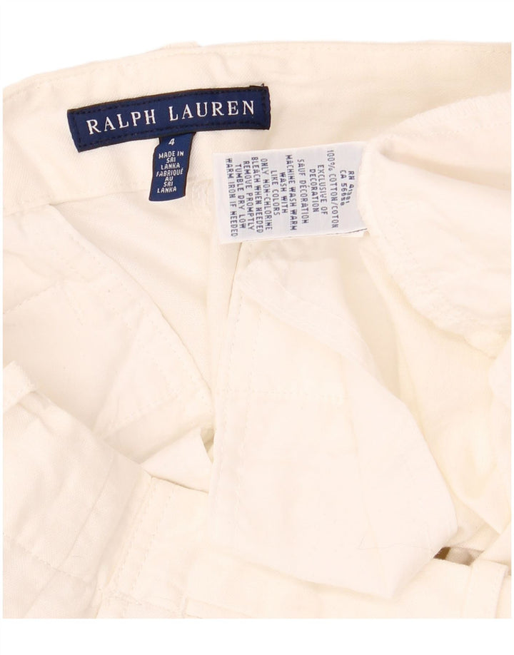 Ralph Lauren Womens Chino Shorts US4 Small W30  White Cotton
