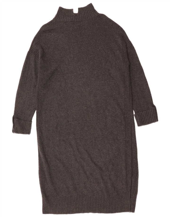 MINT VELVET Womens Long Sleeve Oversized Jumper Dress UK 14 Medium Grey