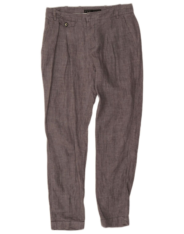 Zara Mens Slim Chino Trousers XS W24 L26 Grey