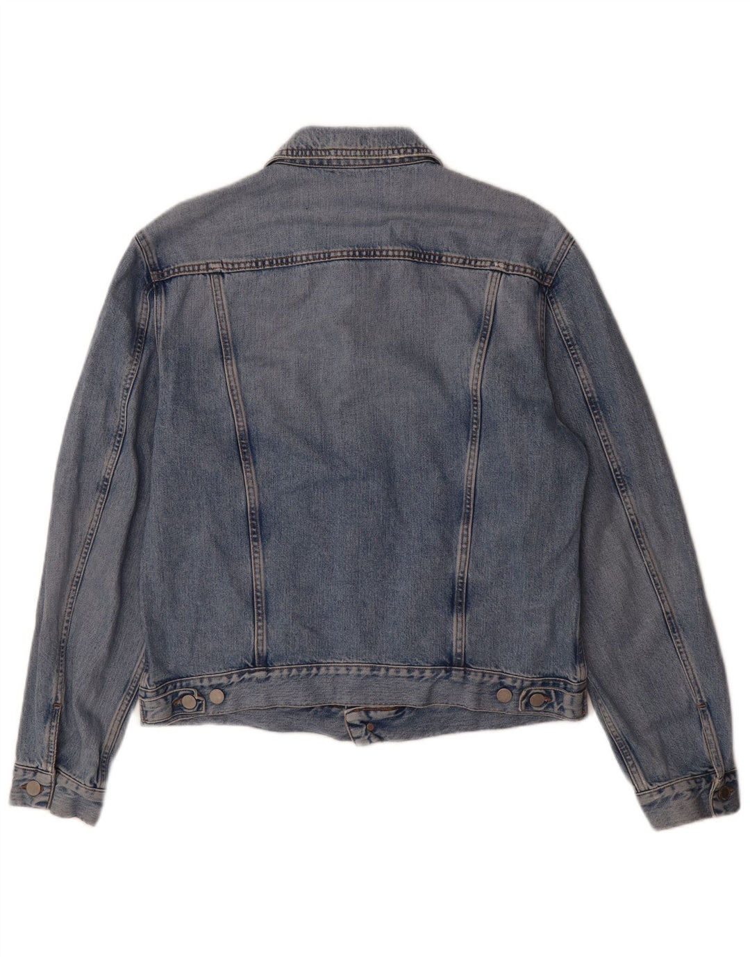 Benetton Mens Denim Jacket UK 40 Large Blue Cotton