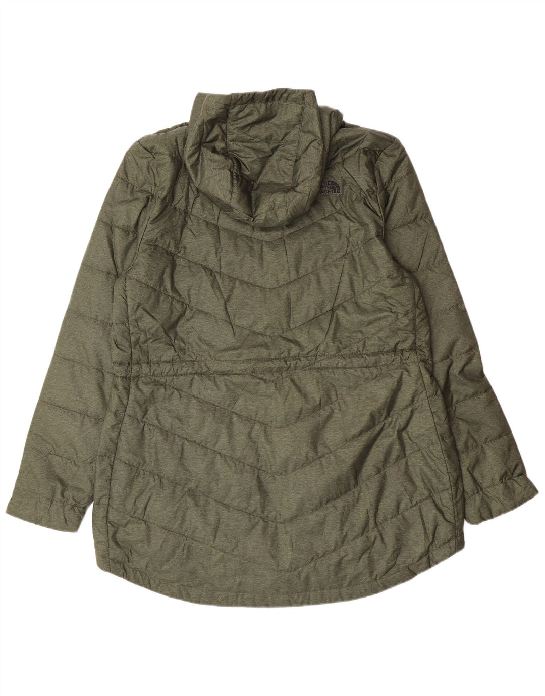 The North Face Womens Hooded Padded Coat UK 18 XL Khaki Polyester Modern
