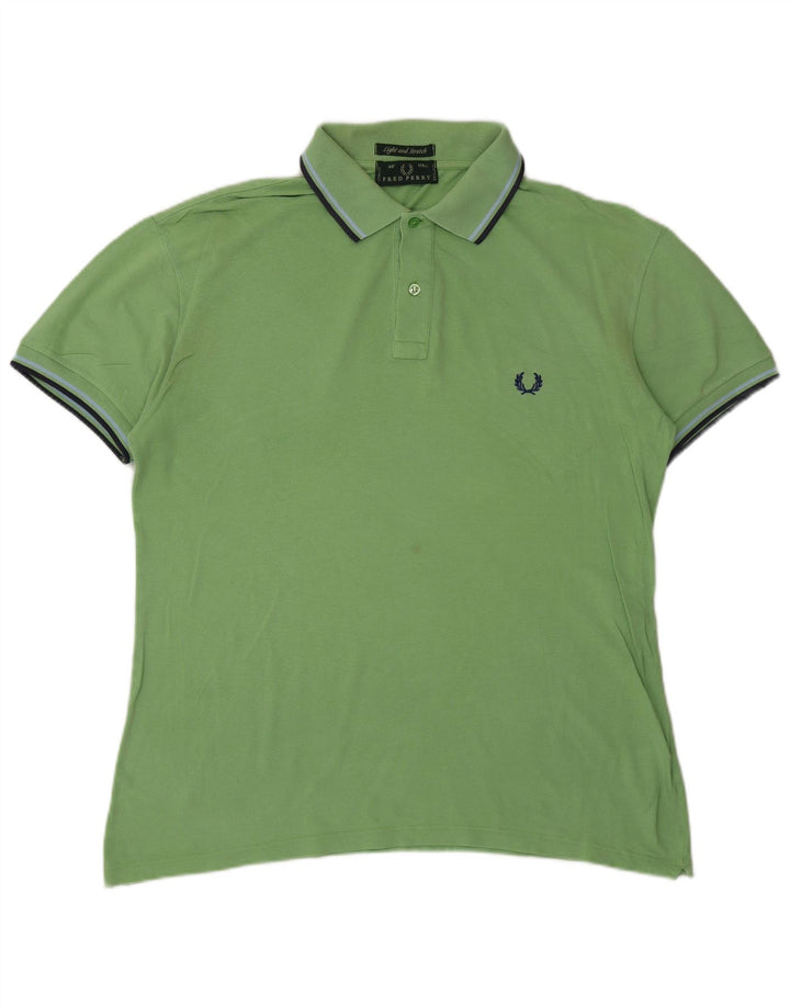 FRED PERRY Mens Polo Shirt Large Green