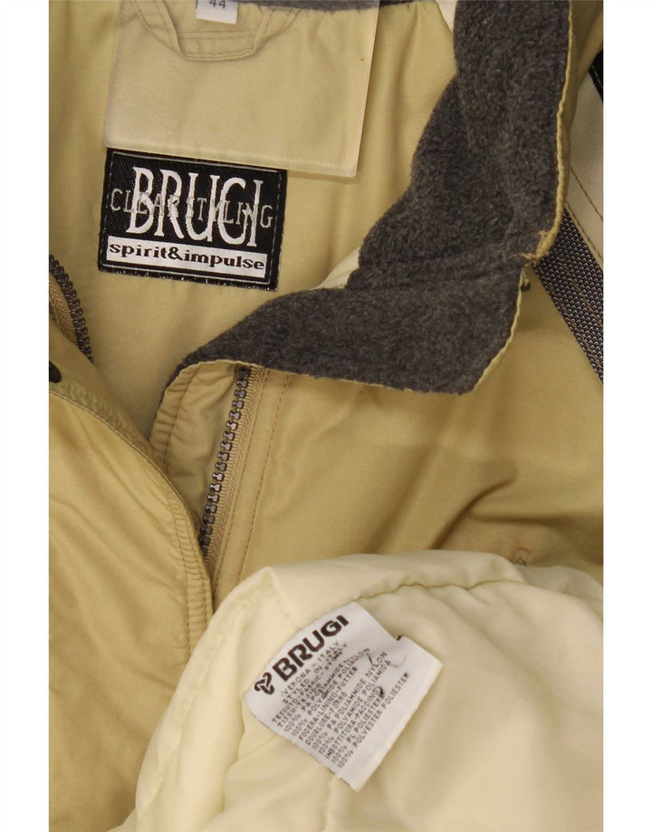 Brugi Womens Oversized Ski Jacket IT 44 Medium Beige Colourblock Polyamide