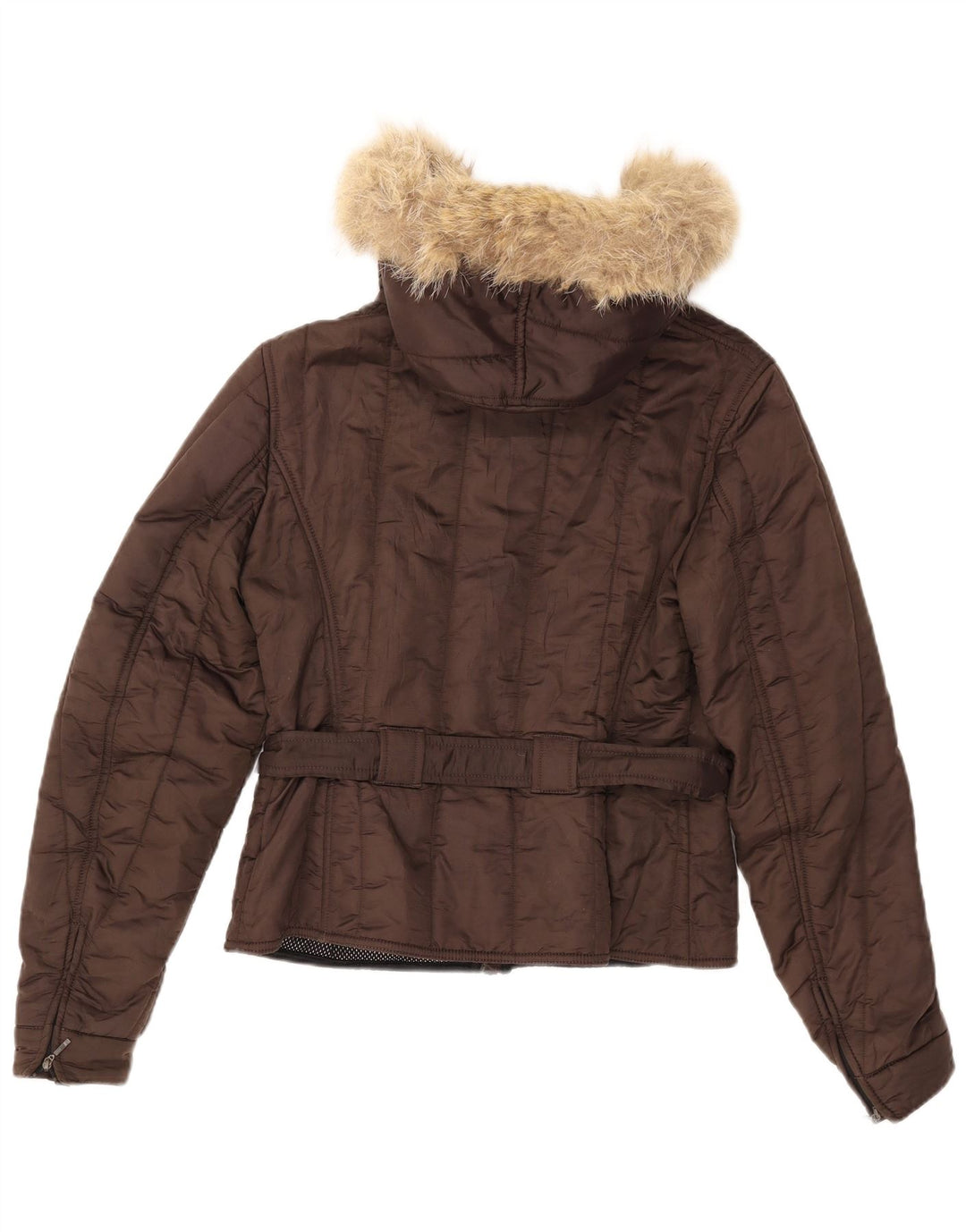 REFRIGIWEAR Womens Hooded Padded Jacket UK 18 XL Brown