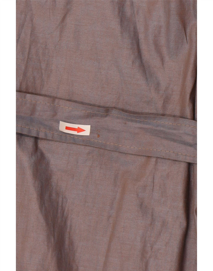 Vintage Womens Overcoat IT 46 Large Brown Cotton