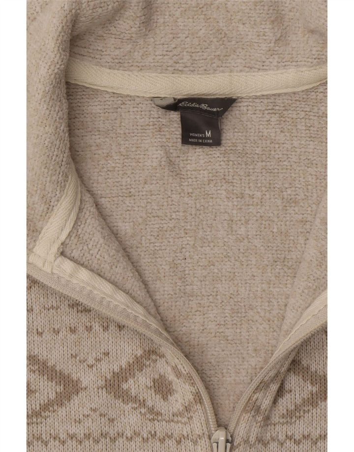 EDDIE BAUER Womens Tracksuit Top Jacket UK 12 Medium Grey Fair Isle Vintage Eddie Bauer and Second-Hand Eddie Bauer from Messina Hembry 