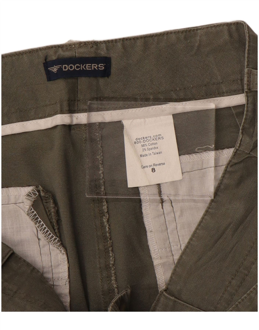 Dockers Womens Cargo Shorts US 8 Medium W30  Khaki Cotton