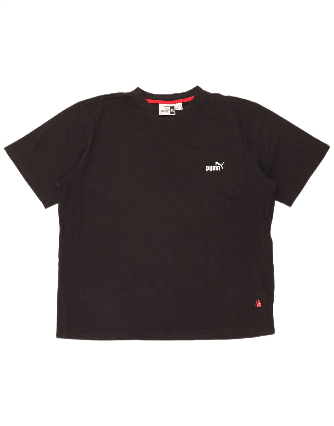 PUMA Mens T-Shirt Top 2XL Black Cotton