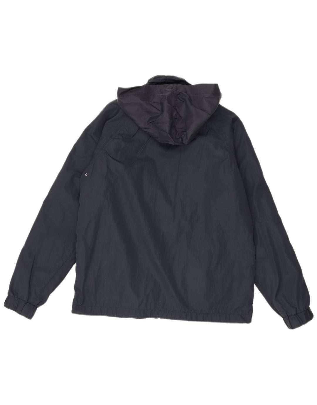 Gant Womens Hooded Rain Jacket UK 14 Medium Navy Blue Polyamide
