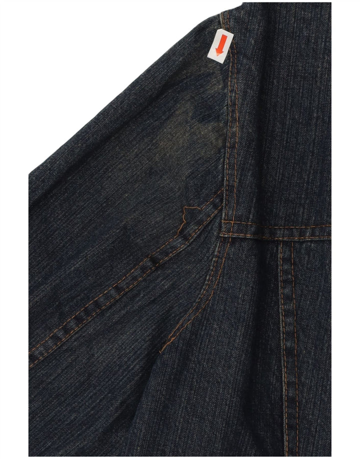 BELLINI Womens Denim Coat UK 14 Large Blue Cotton