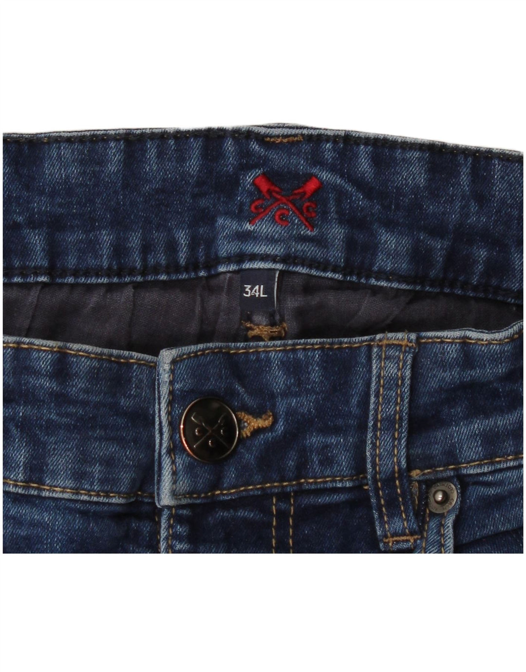 Crew Clothing Mens Slim Jeans W32 L34 Blue