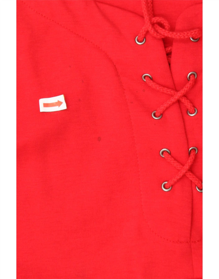 CHAPS Womens A-Line Dress UK 16 Large Red Cotton Vintage Chaps and Second-Hand Chaps from Messina Hembry 