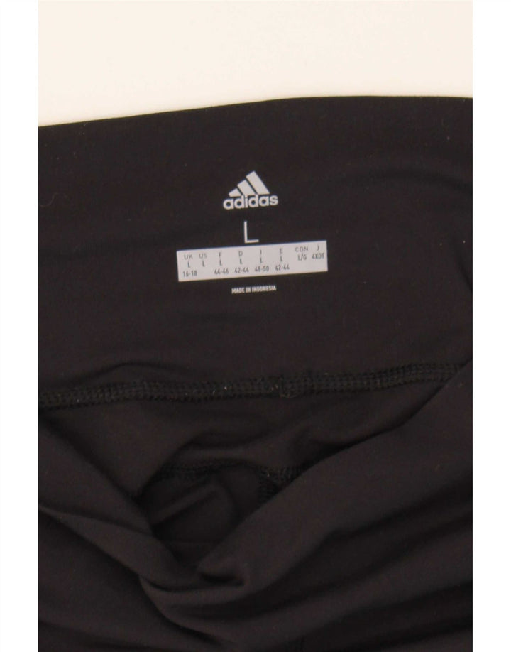 Adidas Womens Leggings UK 16/18 Large Black
