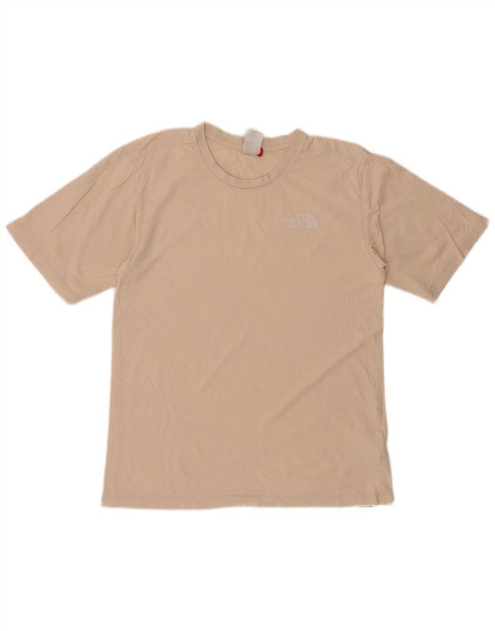 THE NORTH FACE Womens T-Shirt Top UK 6 XS Beige Cotton