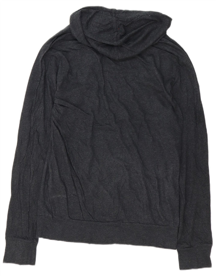 Lacoste Mens Hoodie Jumper Size 4 Medium Grey Cotton