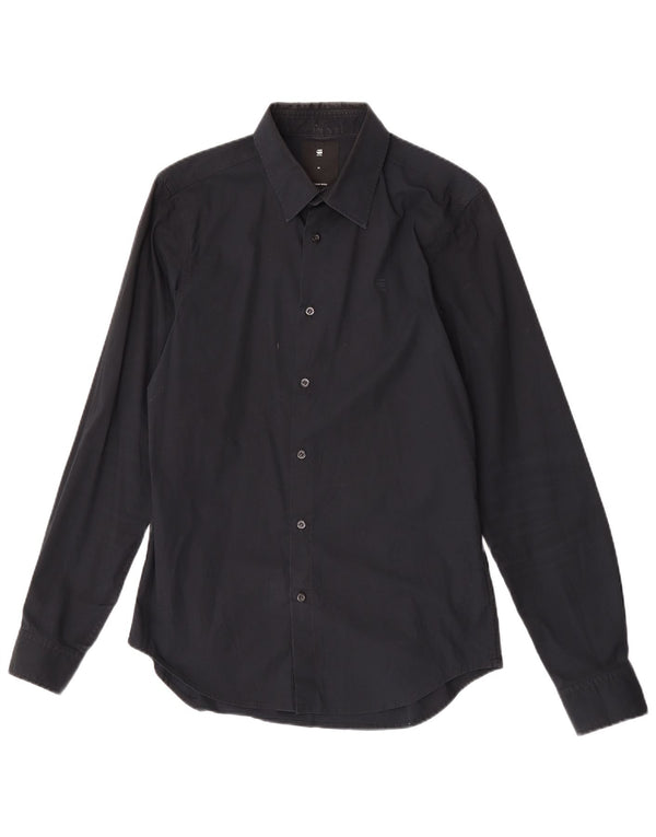 G-Star Mens Shirt Medium Navy Blue Cotton