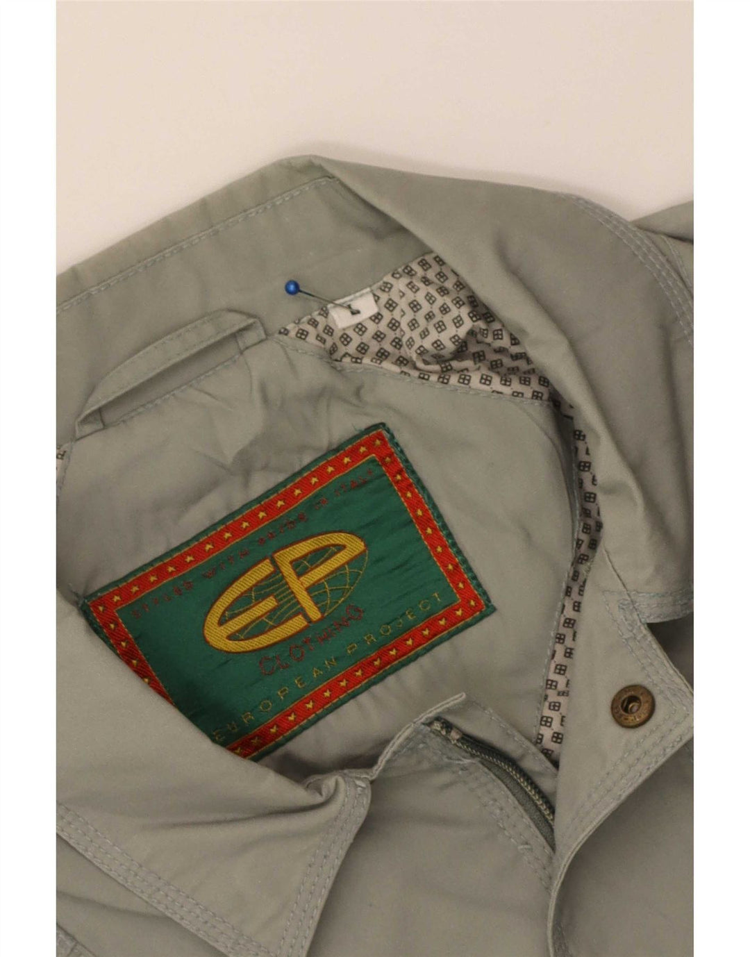 European Project Mens Bomber Jacket Size 40 Large Grey