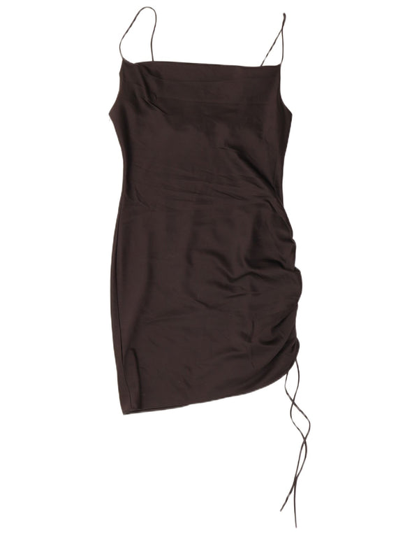 Topshop Womens Sleeveless Bodycon Dress UK 8 Small  Black Polyester