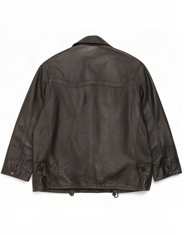 Vintage Mens Leather Jacket UK 42 XL Black