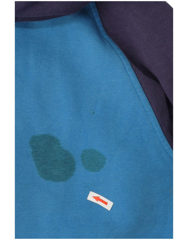 Saltrock Mens Zip Hoodie Sweater Large Blue Colourblock Cotton