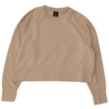 NIKE Womens Crop Oversized Graphic Sweatshirt Jumper UIK 10 Small Beige