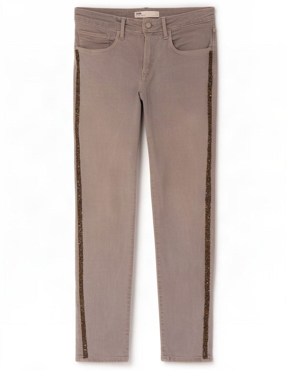 Zara Womens Slim Jeans EU 42 Large W32 L26 Grey Cotton
