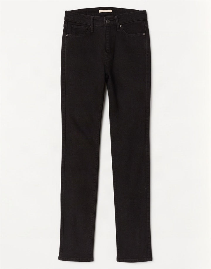 Levi's Womens 712 Slim Jeans W25 L32 Black Cotton