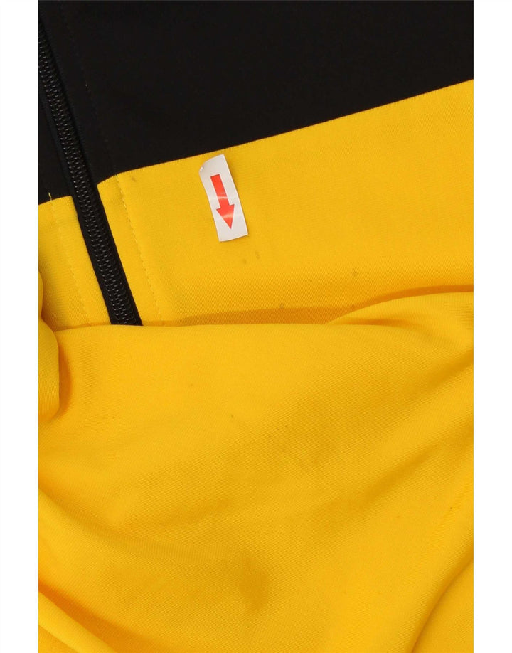 Puma Mens Tracksuit Top Jacket Medium Yellow Colourblock Polyester