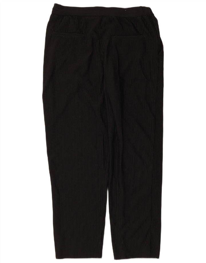 Zara Womens Straight Casual Trousers Medium W32 L30 Black Polyester