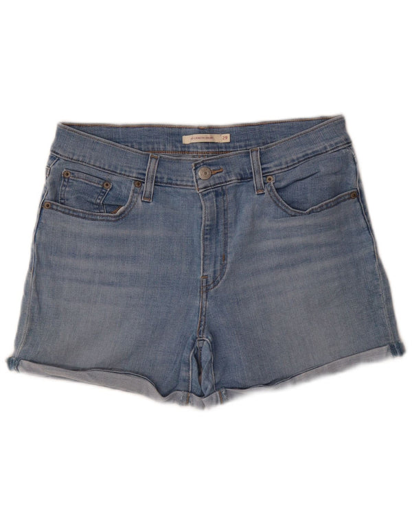 LEVI'S Womens Denim Shorts W29 Medium Blue Cotton