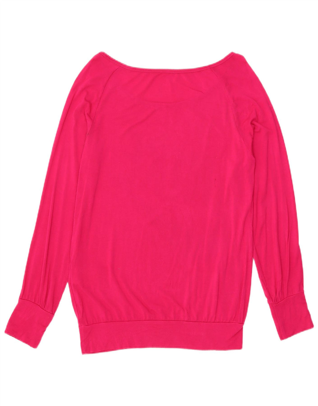 Nike Womens Graphic Top Long Sleeve UK 14 Medium Pink Viscose