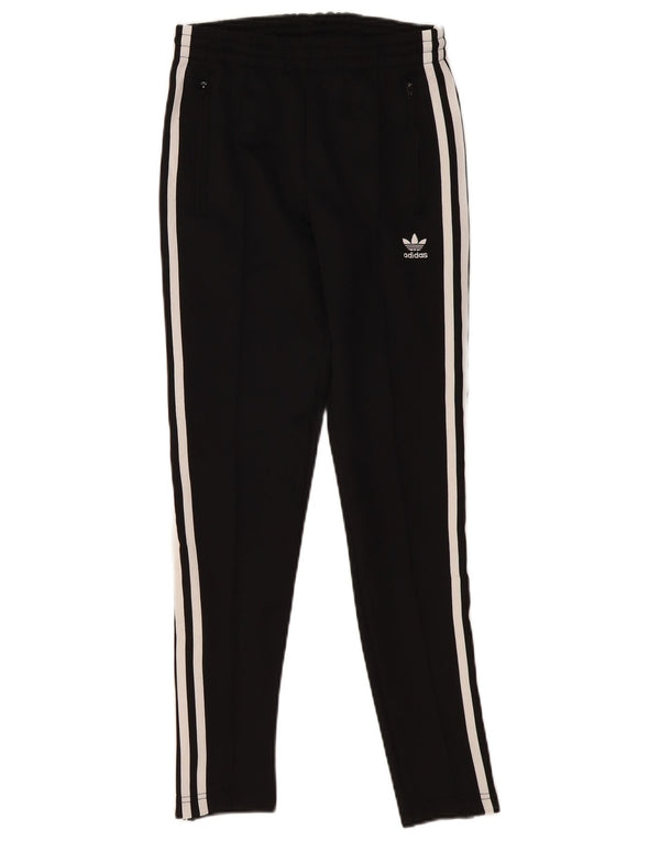 ADIDAS Girls Tracksuit Trousers 11-12 Years  Black Cotton
