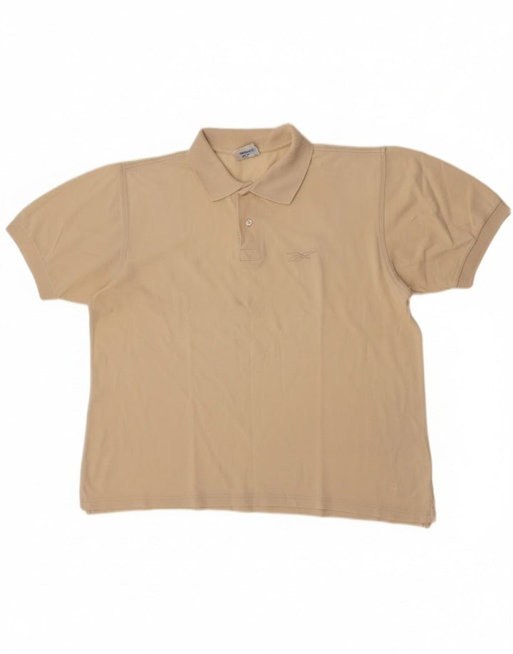 Reebok Mens Polo Shirt Medium Beige