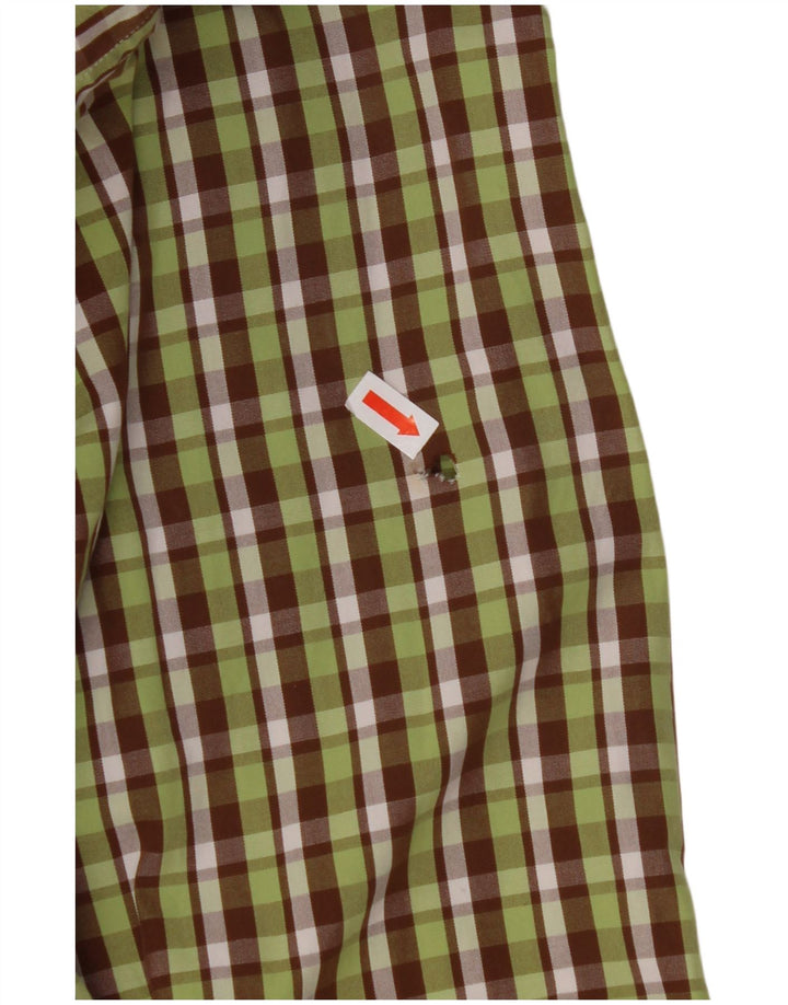 GANT Mens Regular Fit Flannel Shirt Medium Green Check Cotton