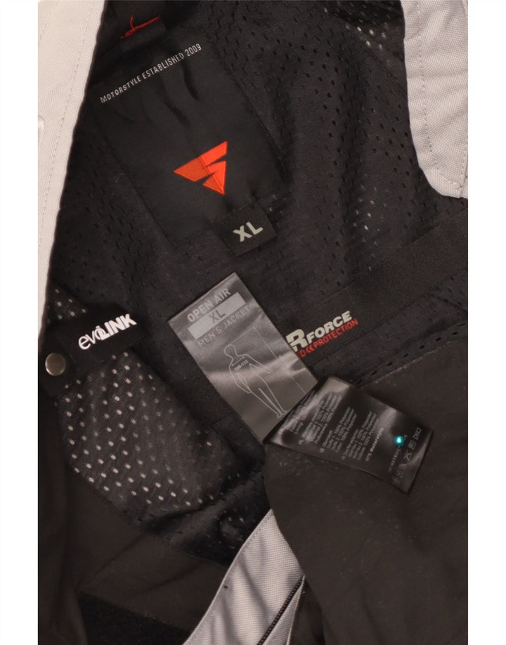 Shima Mens Motorstyle Racer Jacket UK 42 XL Grey Colourblock Polyester