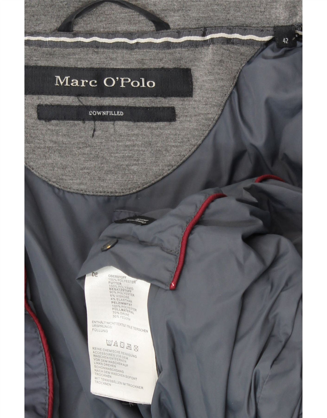 Marc O'Polo Womens Padded Coat IT 42 Medium Grey Polyamide