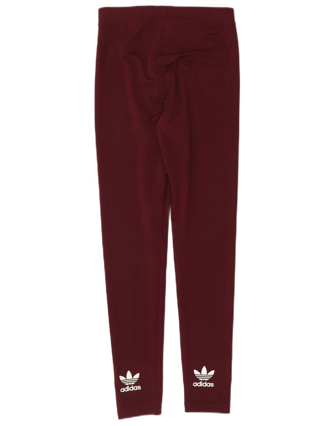 Adidas Womens Graphic Leggings UK 12 Medium Burgundy Polyester