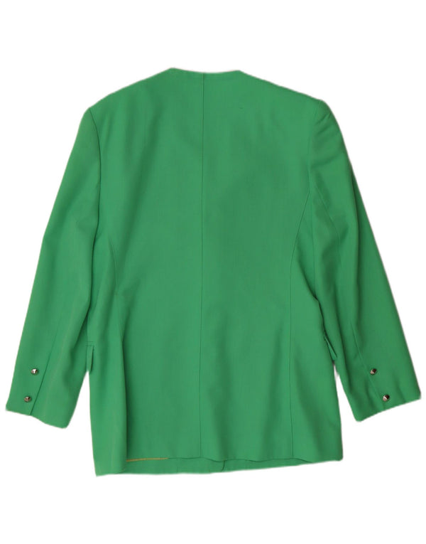 Michael H. Womens 5 Button Blazer Jacket UK 14 Medium Green Classic