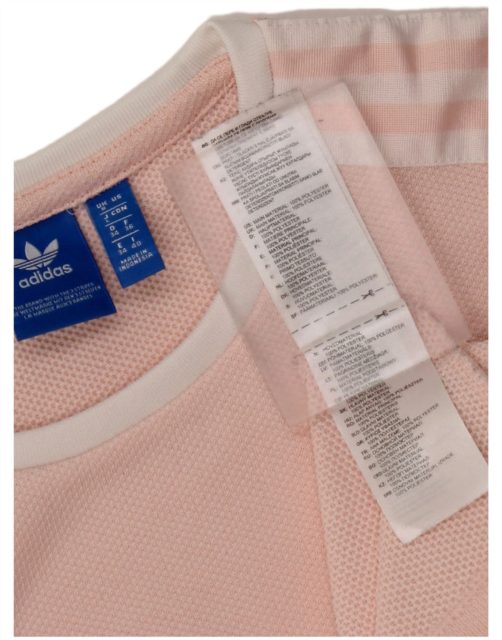 ADIDAS Womens T-Shirt Top UK 8 Small Pink Polyester