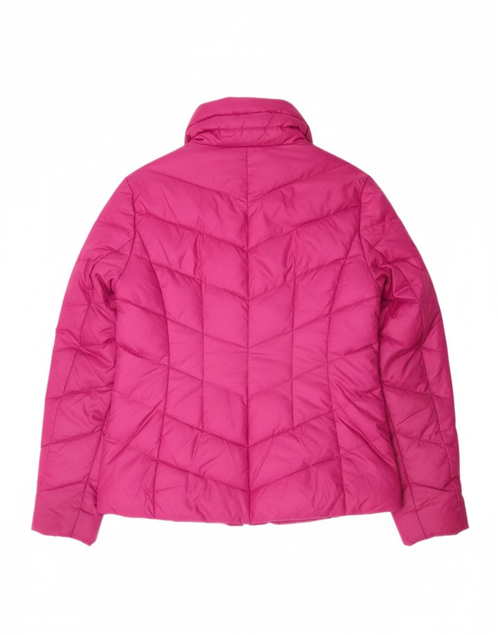 GUESS Womens Crop Padded Jacket UK16 Large Pink Polyester