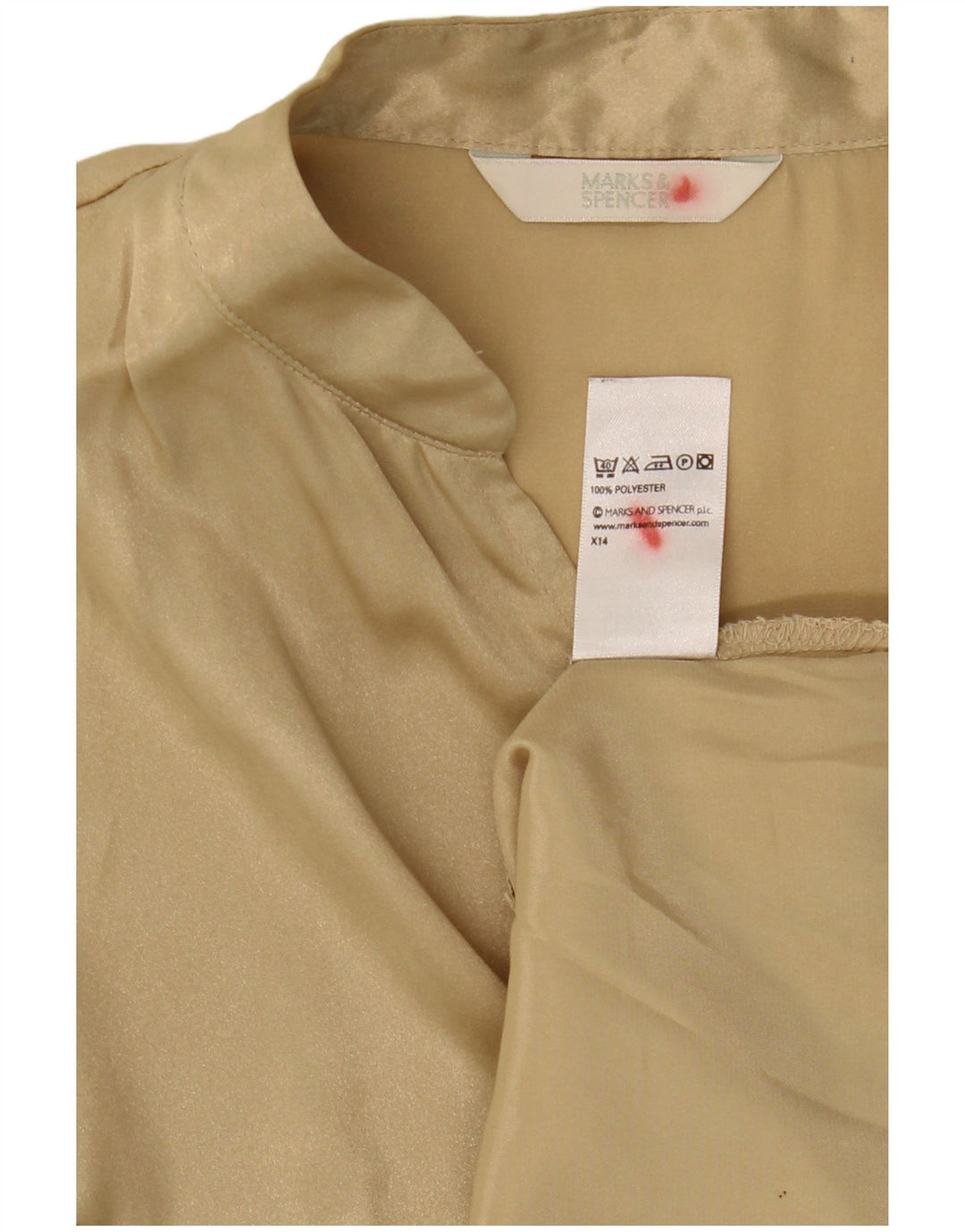 Marks & Spencer Womens Sleeveless Blouse Top UK 10 Small  Gold Polyester